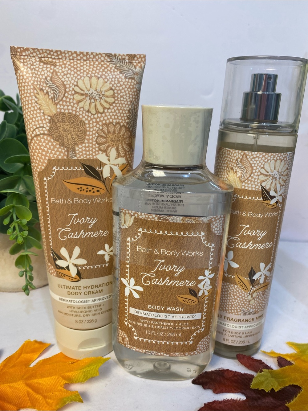 “Ivory Cashmere” Bath & Body Works New 3-Pc Skin Care Set